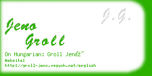 jeno groll business card